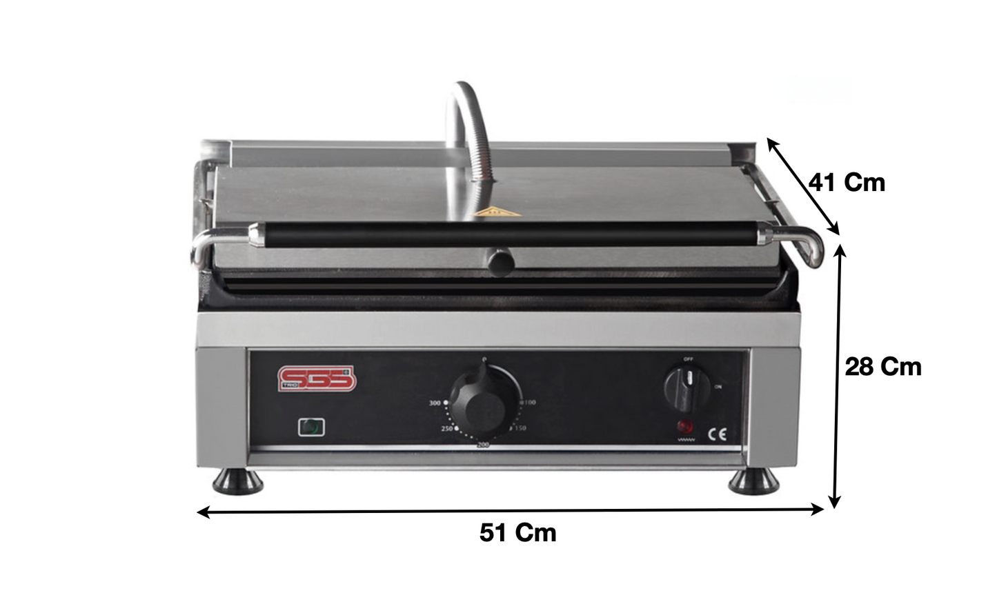 Machine à panini XL – Lisse/Lisse | Marque: SGS - TG-2745-G/G