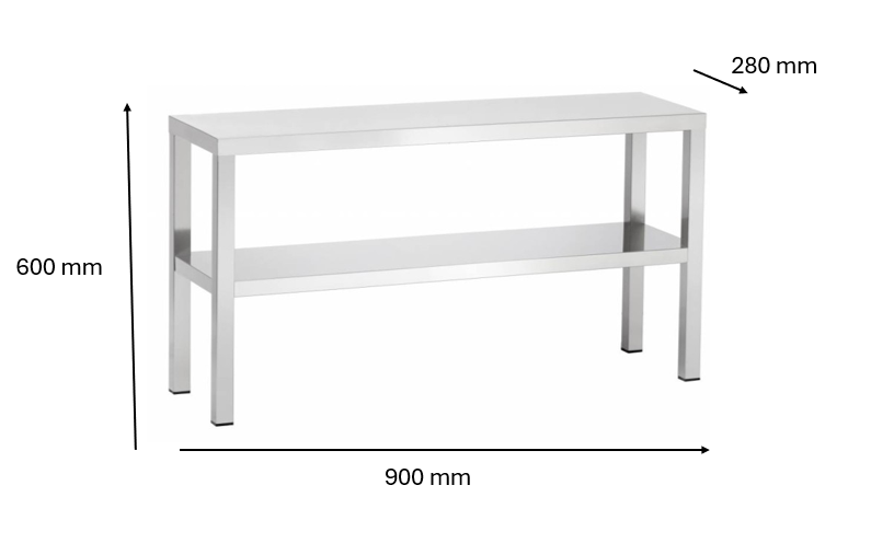 Etagère du chef à poser 900 x 280 x 600 mm | CUIST EXT900