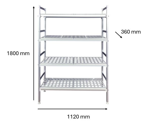 Rayonnage chambre froide 1120 x 360 x 1800 | CUIST BW812510