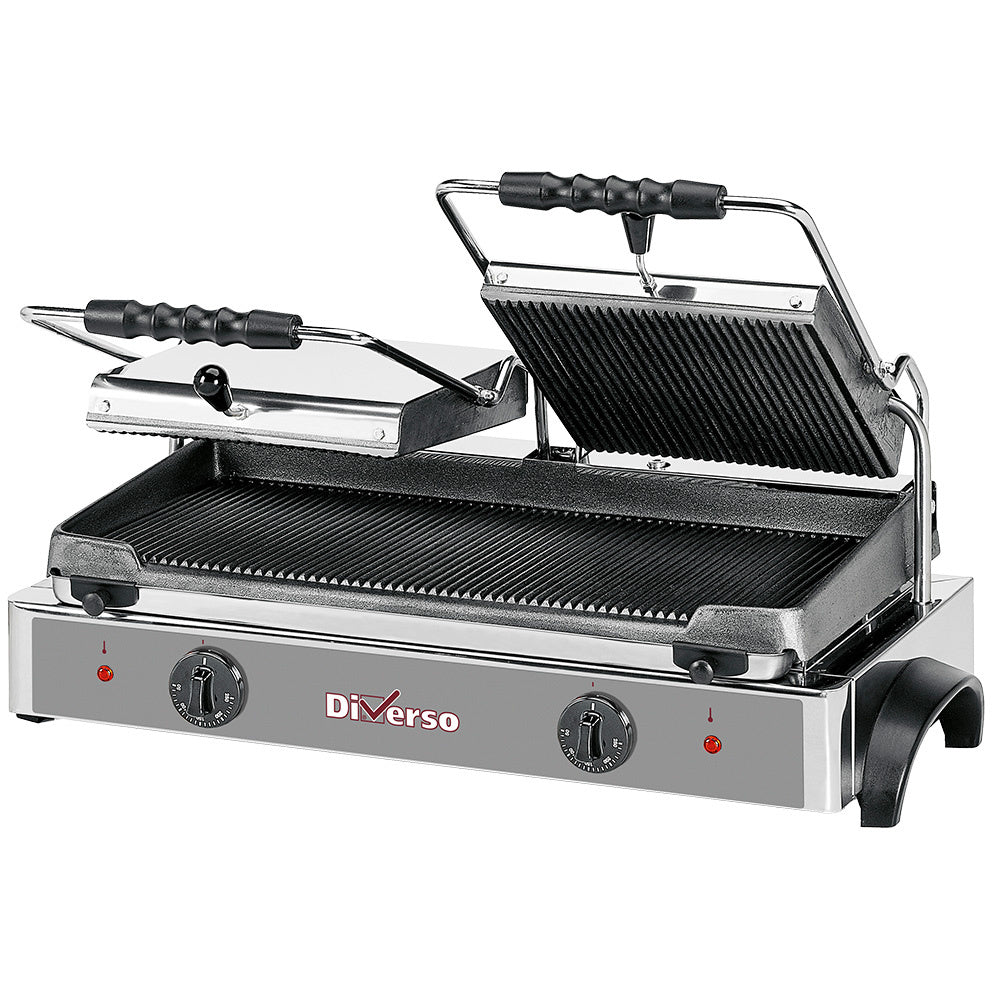 Grill panini électrique double plaques rainurées - WR-GR82-62 - GRILL PANINI