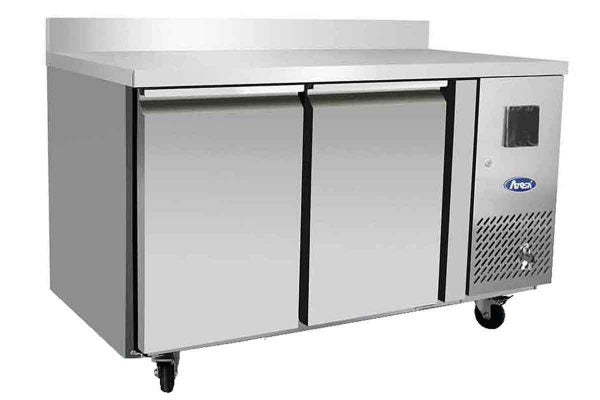 Table réfrigérée négative avec dosseret - 2 portes - Inox - EPF3461GR-SB - TABLE RÉFRIGÉRÉE NÉGATIVE INOX AVEC DOSSERET