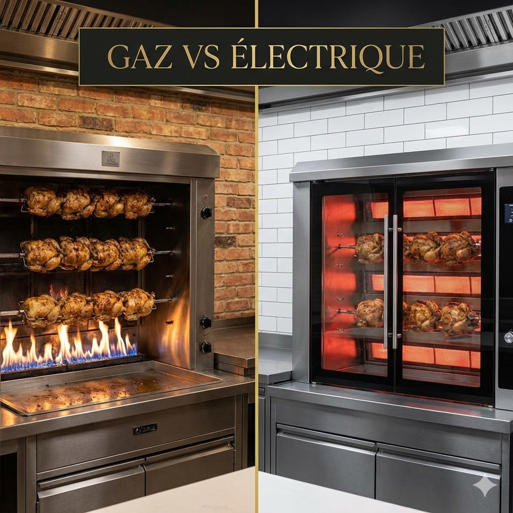 Rôtissoire Gaz ou Électrique : Le Guide pour bien choisir | La Rôtisserie Française