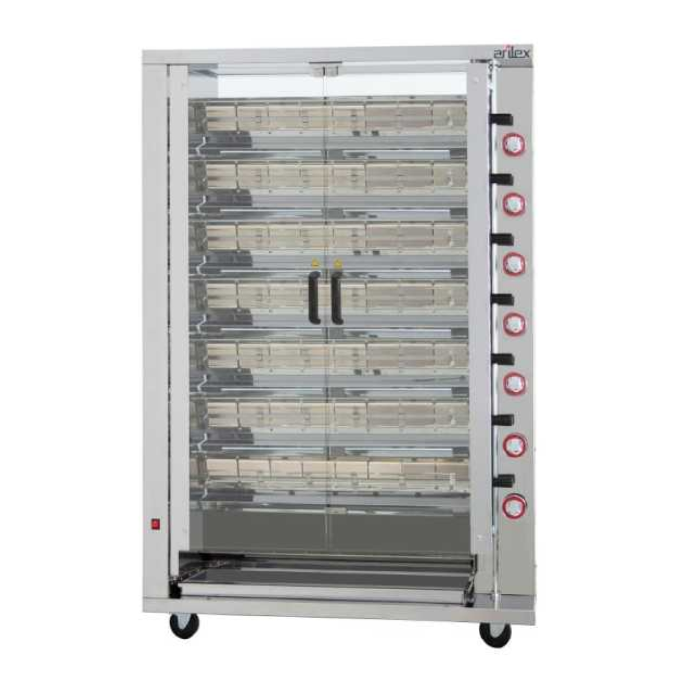 Rôtissoire à 7 broches gaz Arilex - 28 à 42 poulets