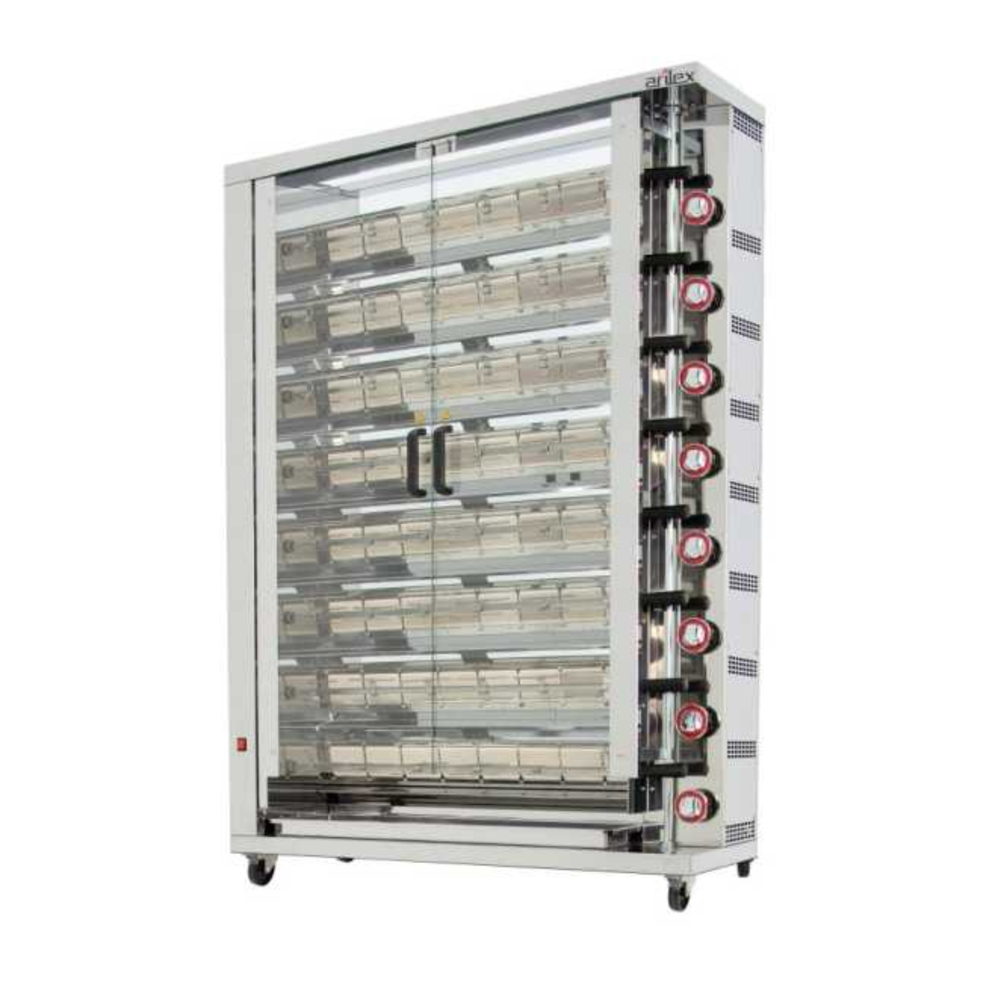 Rôtissoire à 12 broches gaz Arilex 12ASG-RP - 48 à 72 poulets
