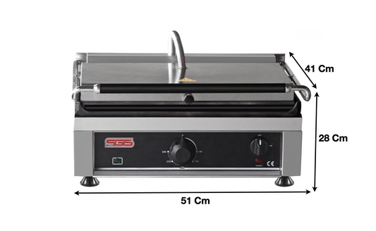 Machine à panini XL – Lisse/Lisse | Marque: SGS - TG-2745-G/G