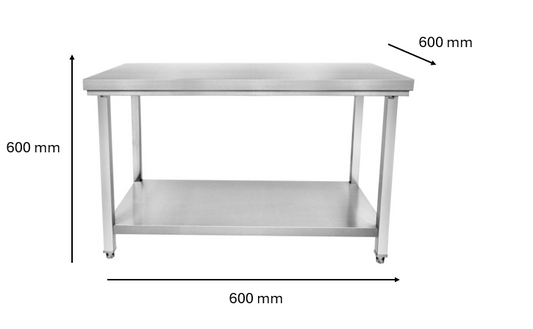 Table soubassement inox 600 x 600 x 600 mm | CUIST STTF066S