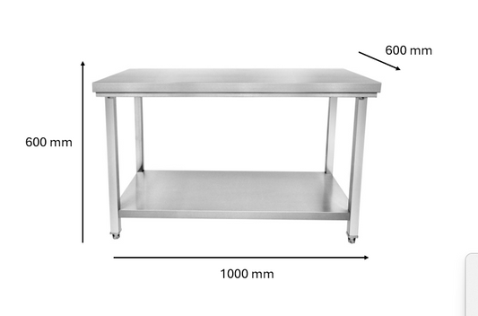 Table soubassement inox 1000 x 600 x 600 mm | CUIST STTF106S