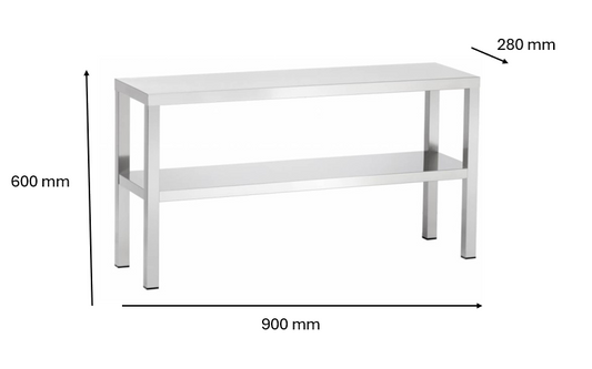 Etagère du chef à poser 900 x 280 x 600 mm | CUIST EXT900