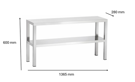 Etagère du chef à poser 1365 x 280 x 600 mm | CUIST EXT1365
