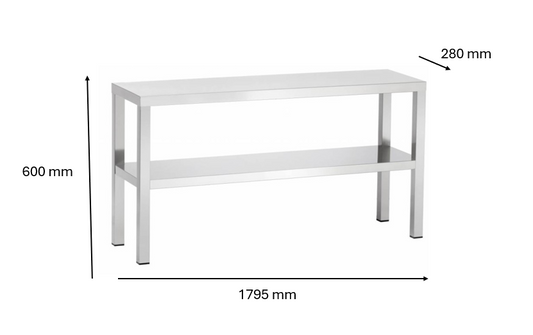 Etagère du chef à poser 1795 x 280 x 600 mm | CUIST EXT1795