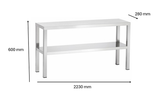 Etagère du chef à poser 2230 x 280 x 600 mm | CUIST EXT2230