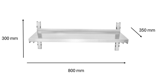 Etagère murale inox 800 x 300 x 350 mm | CUIST STSW083