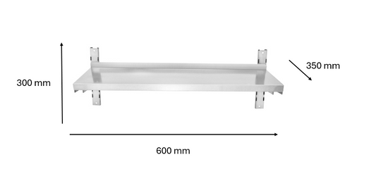 Etagère murale inox 600 x 300 x 350 mm | CUIST STSW063