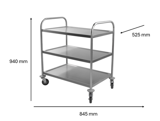 Chariot inox 845 x 525 x 940 mm | CUIST PRCL3