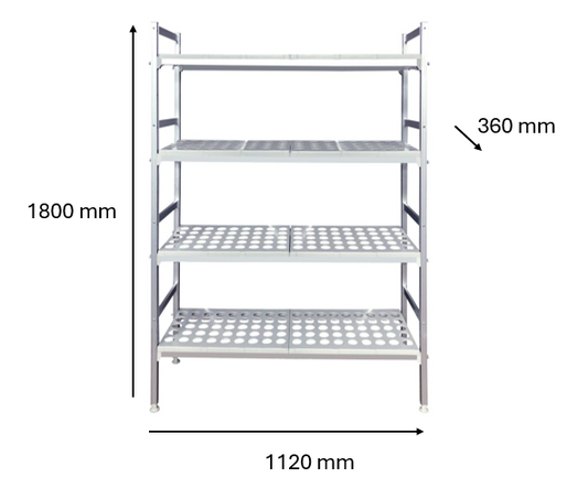 Rayonnage chambre froide 1120 x 360 x 1800 | CUIST BW812510