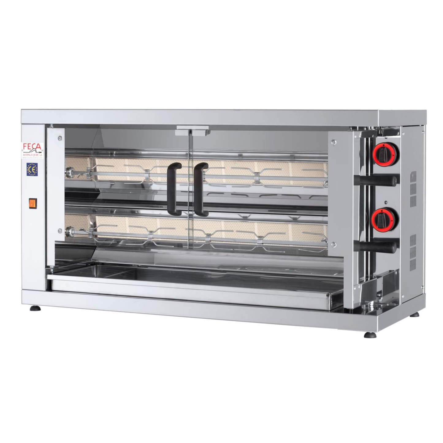 Rôtissoire Électrique Professionnelle FECA 210 EKO E – 2 Broches – Capacité 10-12 Poulets