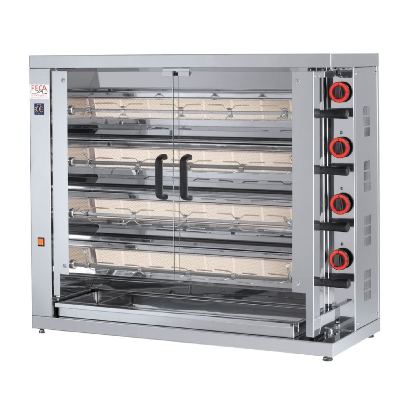 Rôtissoire à Gaz FECA 420 EKO – 4 Broches – Capacité 20-24 Poulets
