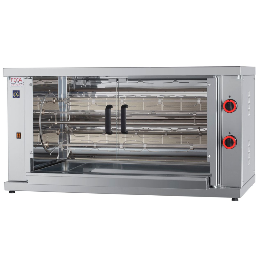 Rôtissoire Gaz Multifonction FECA M1 - 4 Broches (20/24 Poulets)