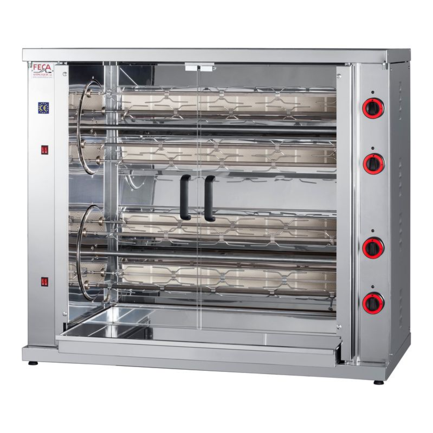 Rôtissoire Gaz Multi-rotative FECA M3 - 12 Broches (60/72 Poulets)
