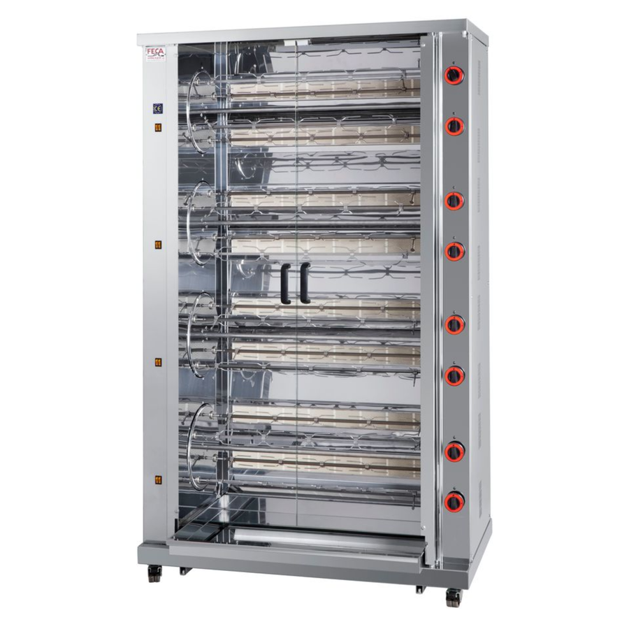 Rôtissoire Gaz Planétaire FECA M4 - 16 Broches (80/96 Poulets)