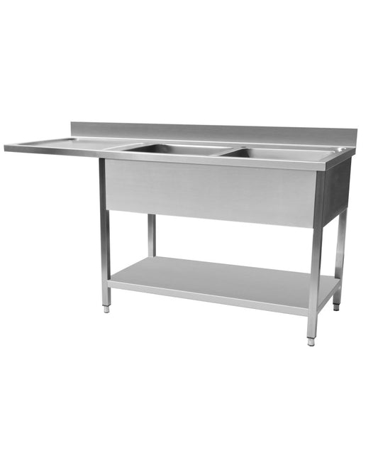 Plonge inox lave vaisselle 1800 x 600 x 950 mm | CUIST STSD186L