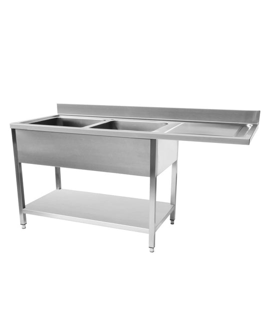 Plonge inox lave vaisselle 1800 x 700 x 950 mm | CUIST STSD187R