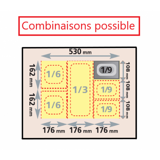 Meuble à pizza réfrigérée – 3 portes pleines GN1/1 – 8 x GN1/6 | CUIST PS903