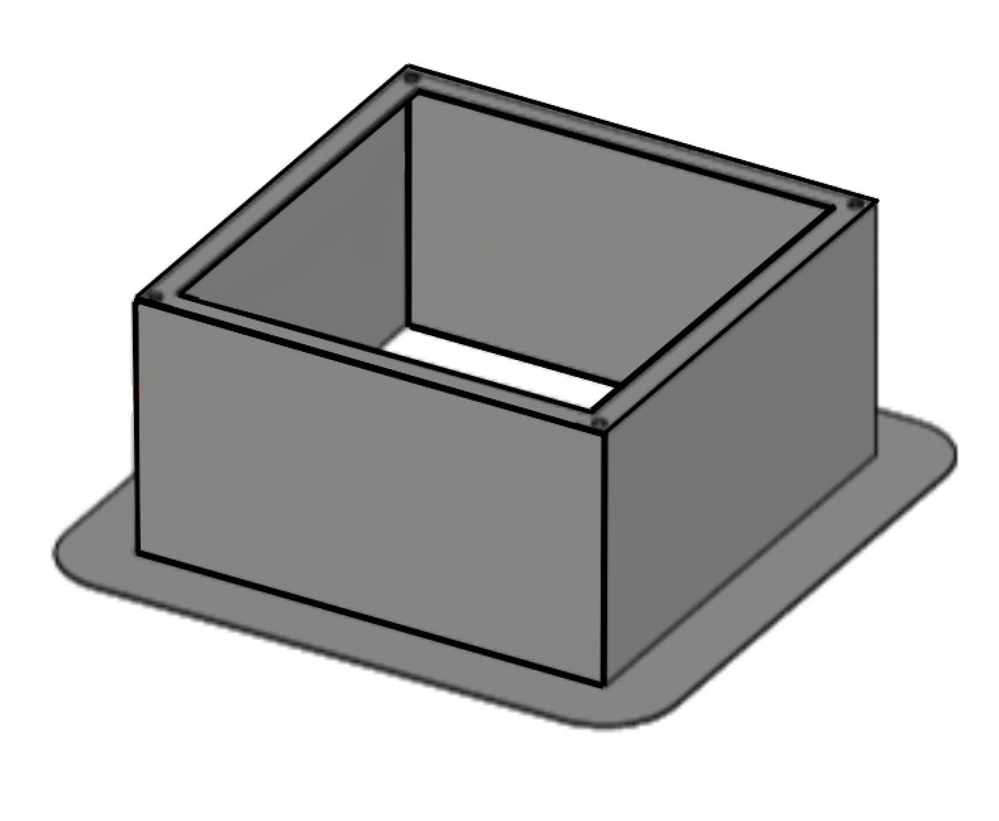 Costière toit plat pour tourelle 040/045/050 | 414050CP | ALVENE