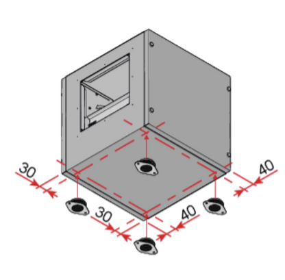 Plots antivibratils pour caisson D5 | 20D5PL | ALVENE