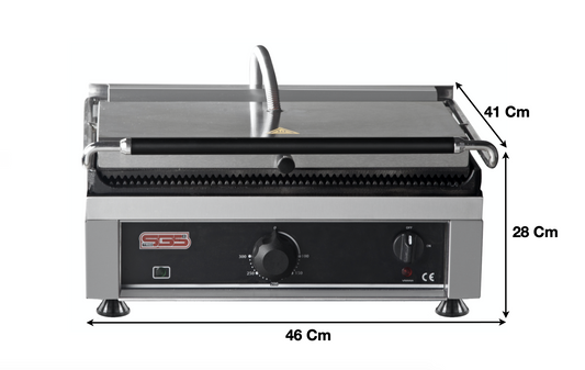 Machine à panini GM – Rainurée/Rainurée Marque: SGS GASTRO | TG-2740-E