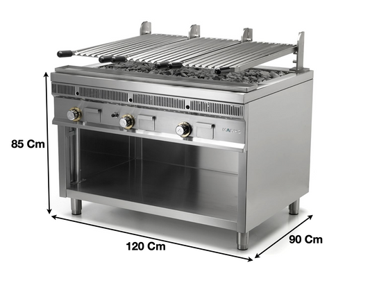 Grillade charcoal 3 zones gaz – Marque: MAINHO | M04-PSI120