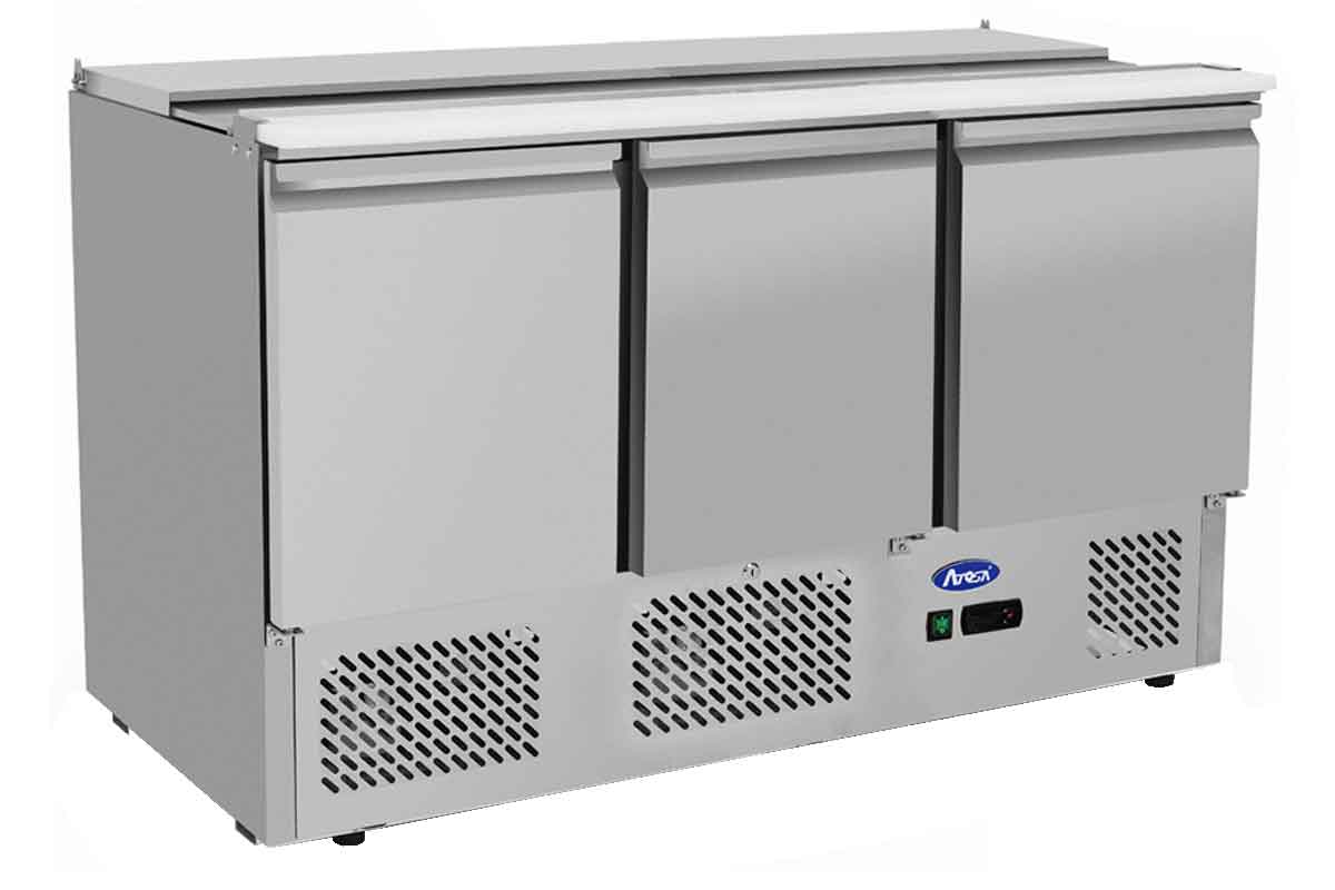 Saladette GN1/1 - 3 portes - Inox - ESL3850GR