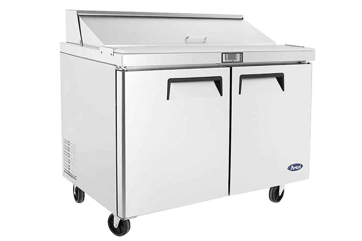 Saladette réfrigérée - 2 portes - 12 bacs - Inox - MSF8302GR