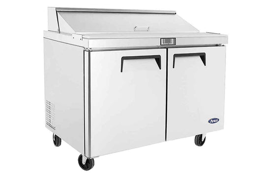 Saladette réfrigérée - 2 portes - 16 bacs - Inox - MSF8302GR