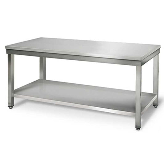 Table de travail avec tablette inférieure - 800x700 - TL871KD - TABLE INOX