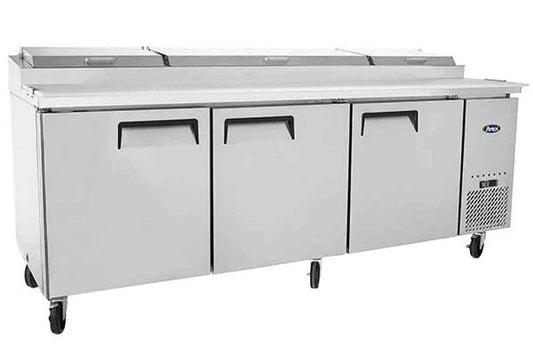 Table réfrigérée de préparation à pizzas - 3 portes - Inox - MPF8203GR - TABLE DE PRÉPARATION A PIZZAS