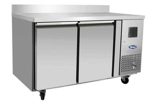 Table réfrigérée positive avec dosseret - 2 portes - Inox - EPF3421GR-SB - TABLE RÉFRIGÉRÉE INOX AVEC DOSSERET